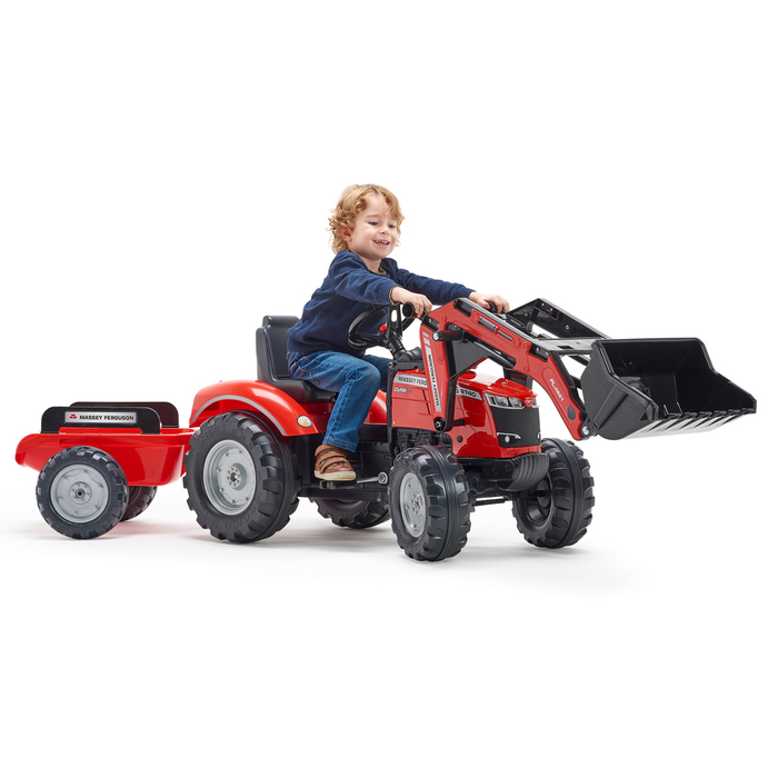 Frontlastare Massey Ferguson m/släp Röd Falk